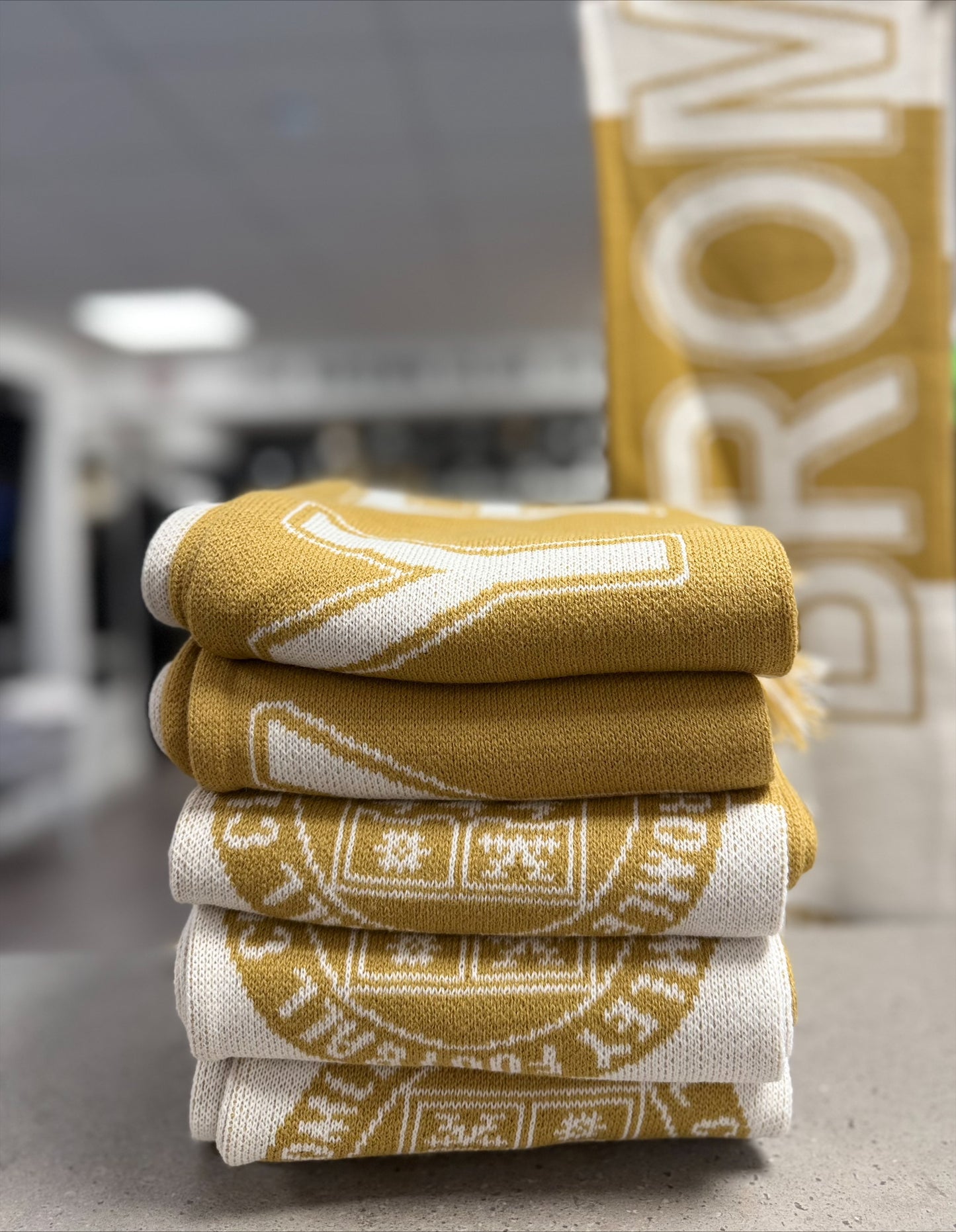 Gold and white Bromley FC Scarf