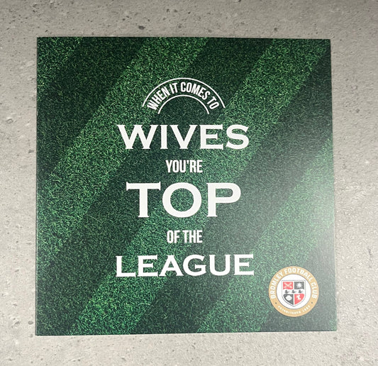 Husband/Wife Top Of The League Card